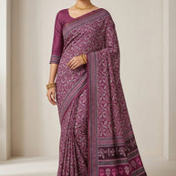 Digital Print Saree with Blouse Piece for Premium Ethnic and Traditional Wear | STG-MUSI