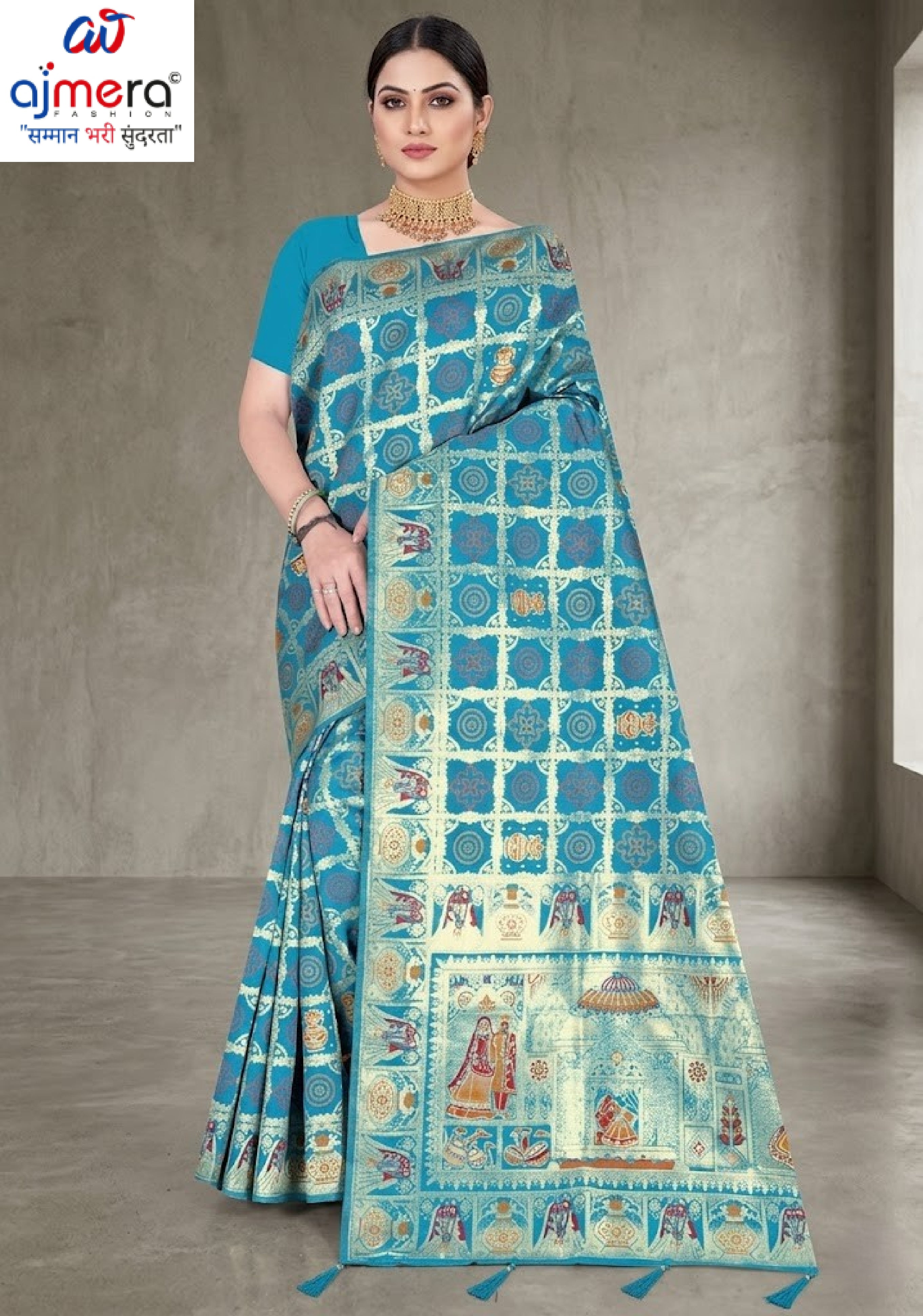 Luxury Jacquard Silk Saree with Blouse Piece for Wedding & Party Wear | TUL-PREM PAKHI SILK VOL-13