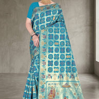 Luxury Jacquard Silk Saree with Blouse Piece for Wedding & Party Wear | TUL-PREM PAKHI SILK VOL-13