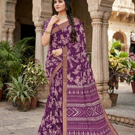 Designer Printed Saree with Blouse Piece for Special Occasions | GLC-ROYAL LADY