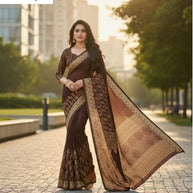 Weightless Print Loose Saree with Blouse for Premium Ethnic and Traditional Wear | MVN-OVERTIME
