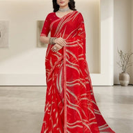 Chic Printed Saree with Blouse Piece for Sophisticated Ethnic Style  | RDD-SEERAT