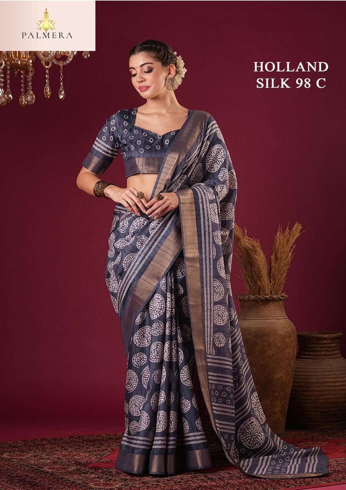 Holland Silk Kota Silk Saree with Blouse for Premium Ethnic and Traditional Wear | ALL-HOLLAND SILK-98