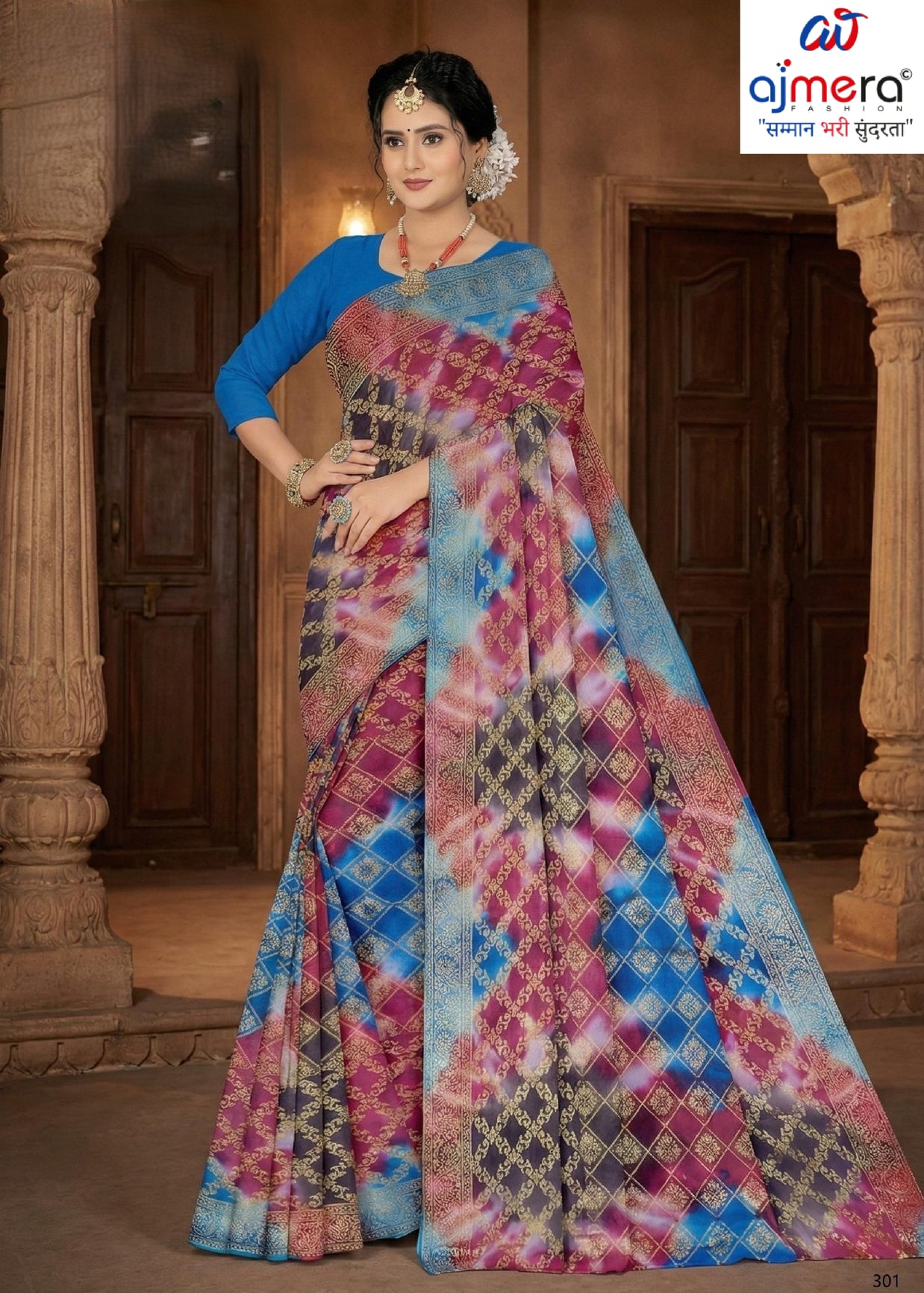 Pure Cotton Saree with Blouse Piece for Premium Ethnic and Traditional Wear | TLS-PINK LADY BP