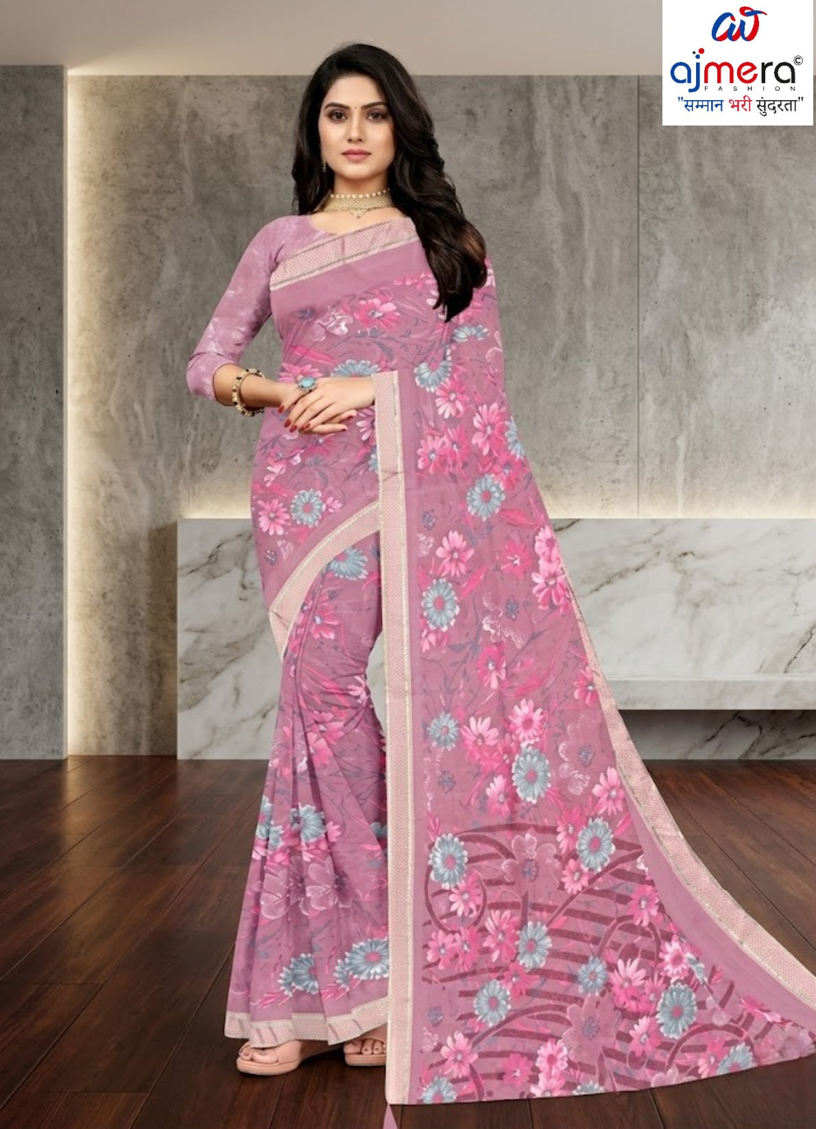 Trendy Printed Saree with Blouse Piece for Women’s Ethnic Wardrobe | SSR-YUKTI-A