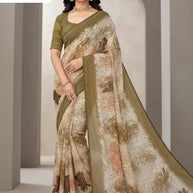 Weightless Print Loose Saree with Blouse for Premium Ethnic and Traditional Wear | TTS-SAJILI