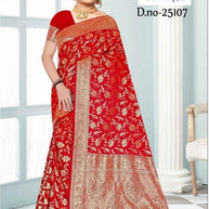 Elegant Jacquard Silk Saree with Designer Blouse Piece for Festive Elegance | MTE-25107