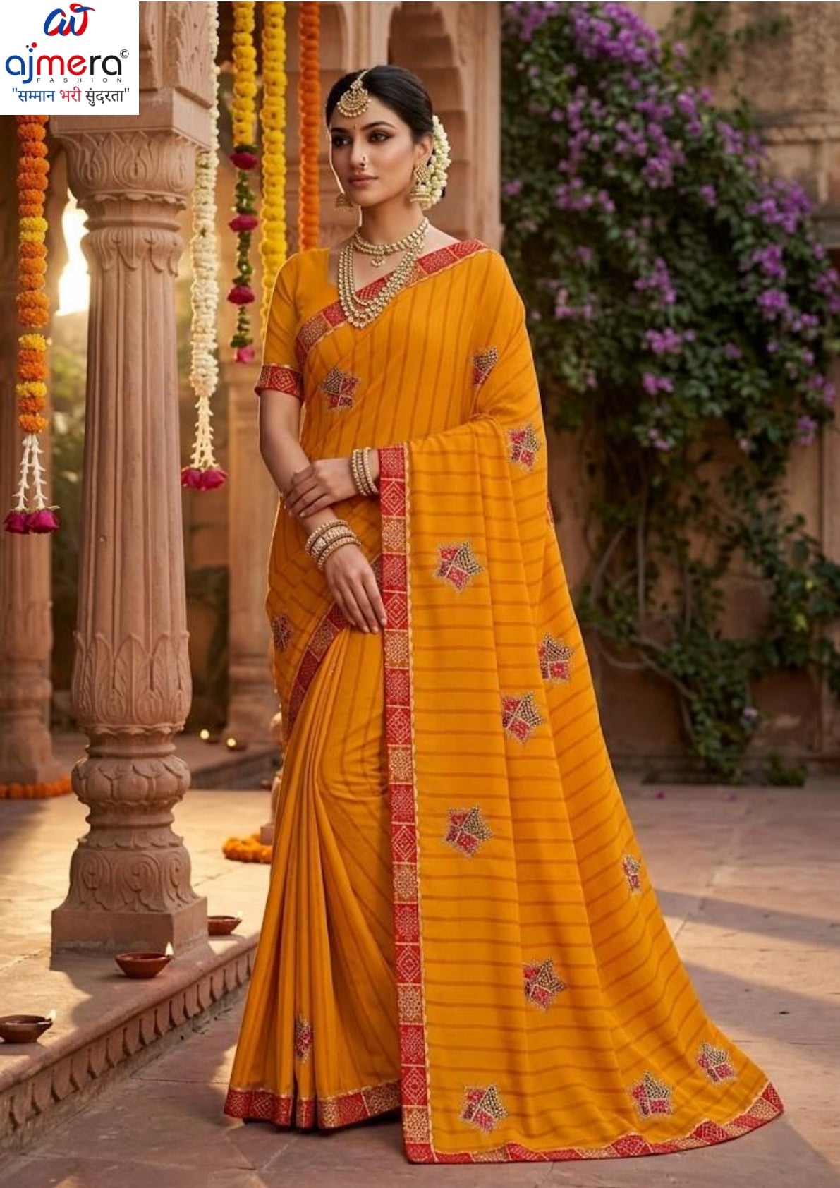 Lycra Dyed Matching Saree with Blouse Piece for Premium Ethnic and Traditional Wear | SRS-MASTI TIME