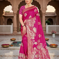 Luxury Jacquard Silk Saree With Blouse Piece | TUL-HUMJOLI SILK VOL-23