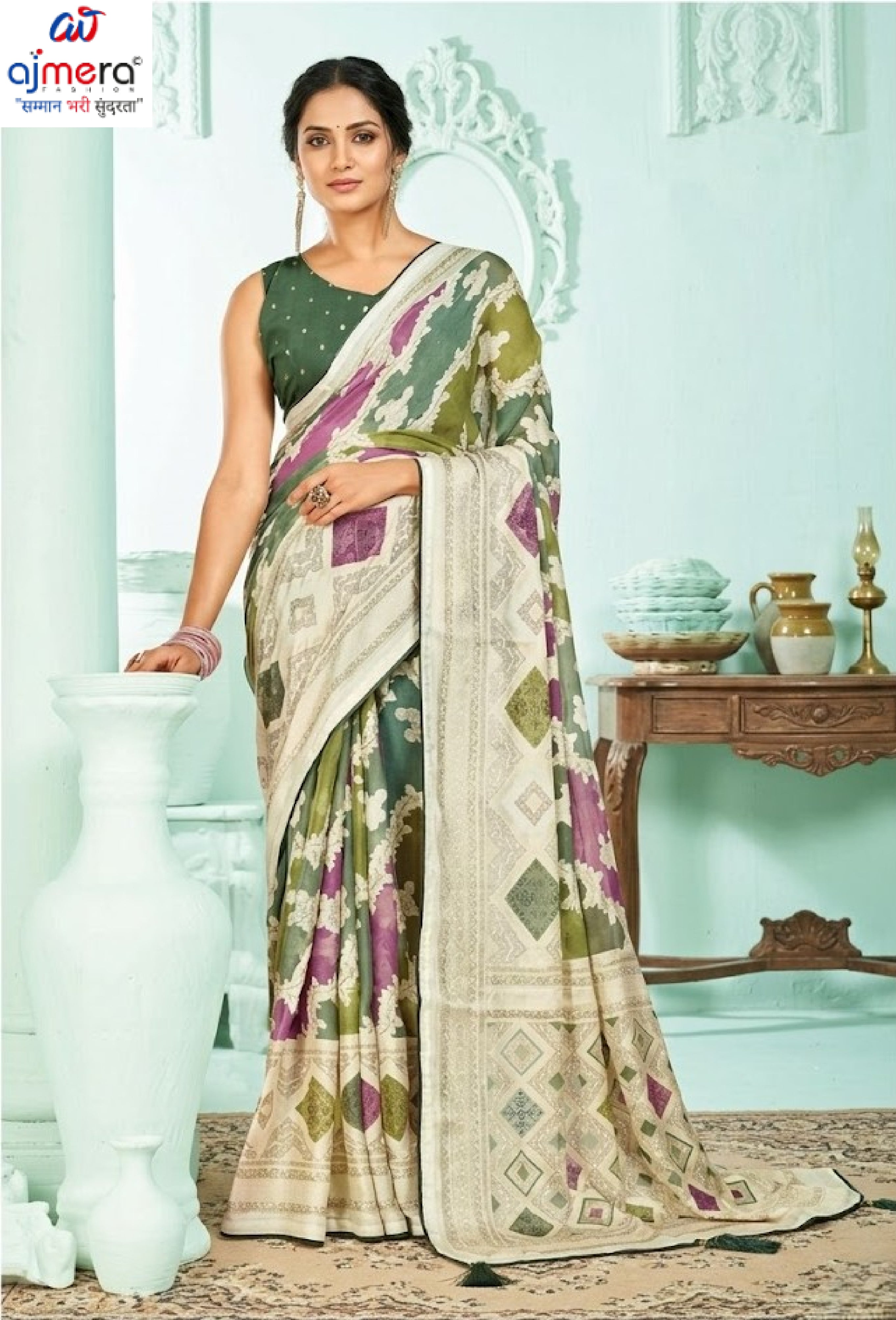 Stylish Printed Saree with Blouse Piece for Traditional Celebrations  | RDD-NIDHIVAN