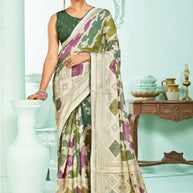 Stylish Printed Saree with Blouse Piece for Traditional Celebrations  | RDD-NIDHIVAN