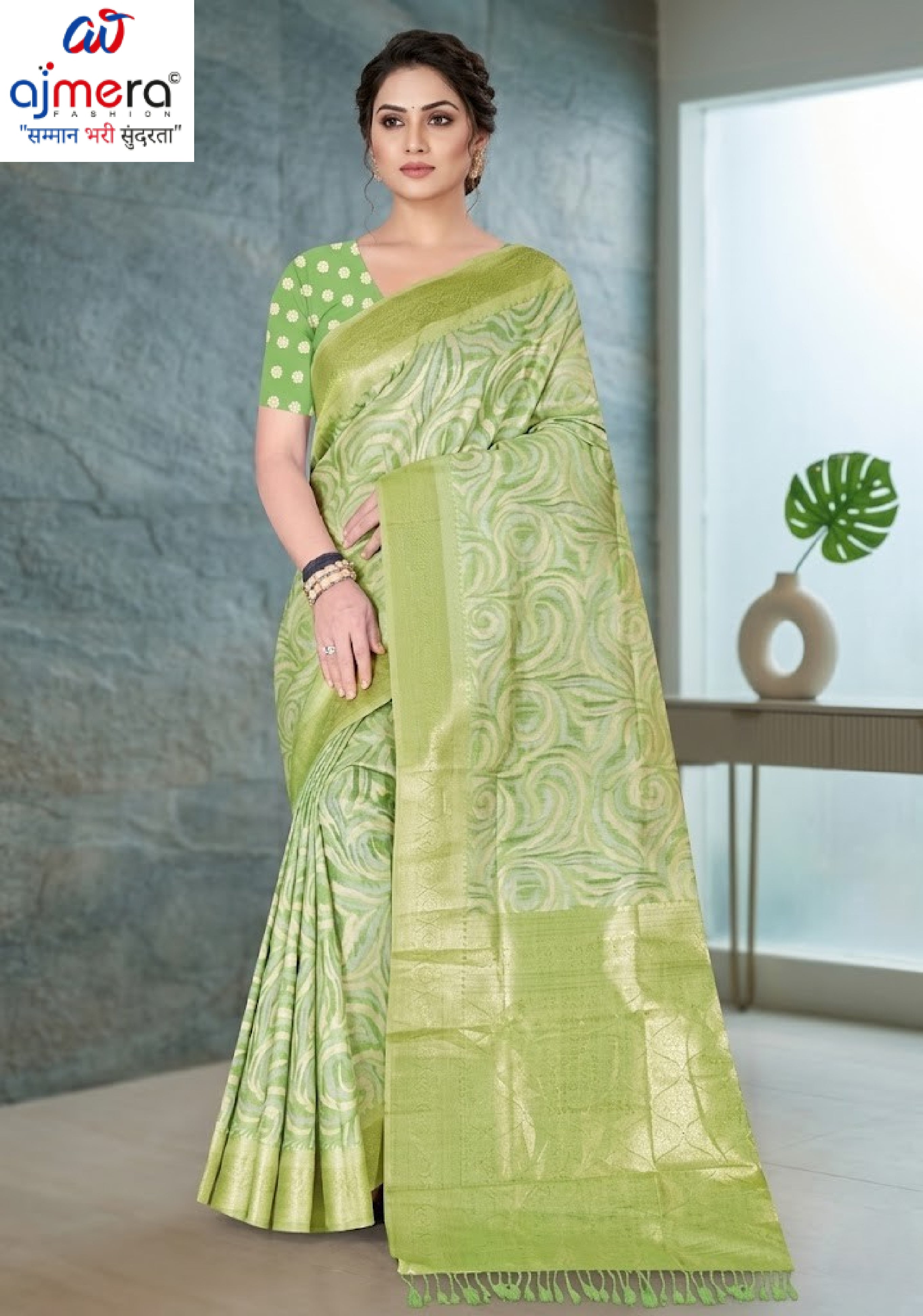 Elegant Jacquard Silk Saree With Blouse Piece | TUL-AASTHA ANU COTTON