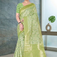 Elegant Jacquard Silk Saree With Blouse Piece | TUL-AASTHA ANU COTTON