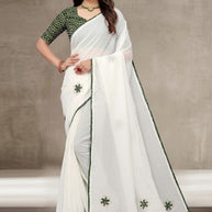 Exclusive Printed Saree with Blouse Piece for Elegant Ethnic Look  | SSR-EFFORT