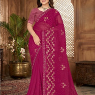 Modern Rapier Silk Matching Saree With Blouse Piece | RAL-LTD