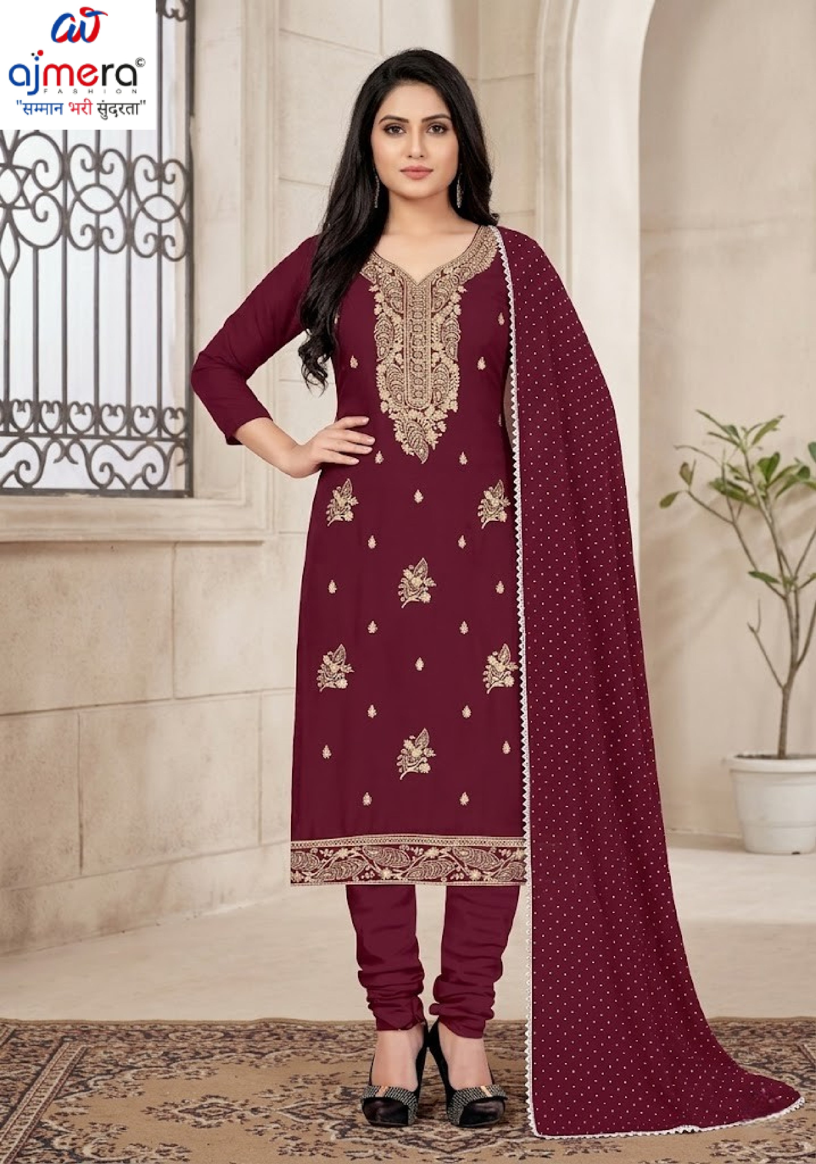 Premium Designer Unstitched Suit Set | KVF-GIFT CITY