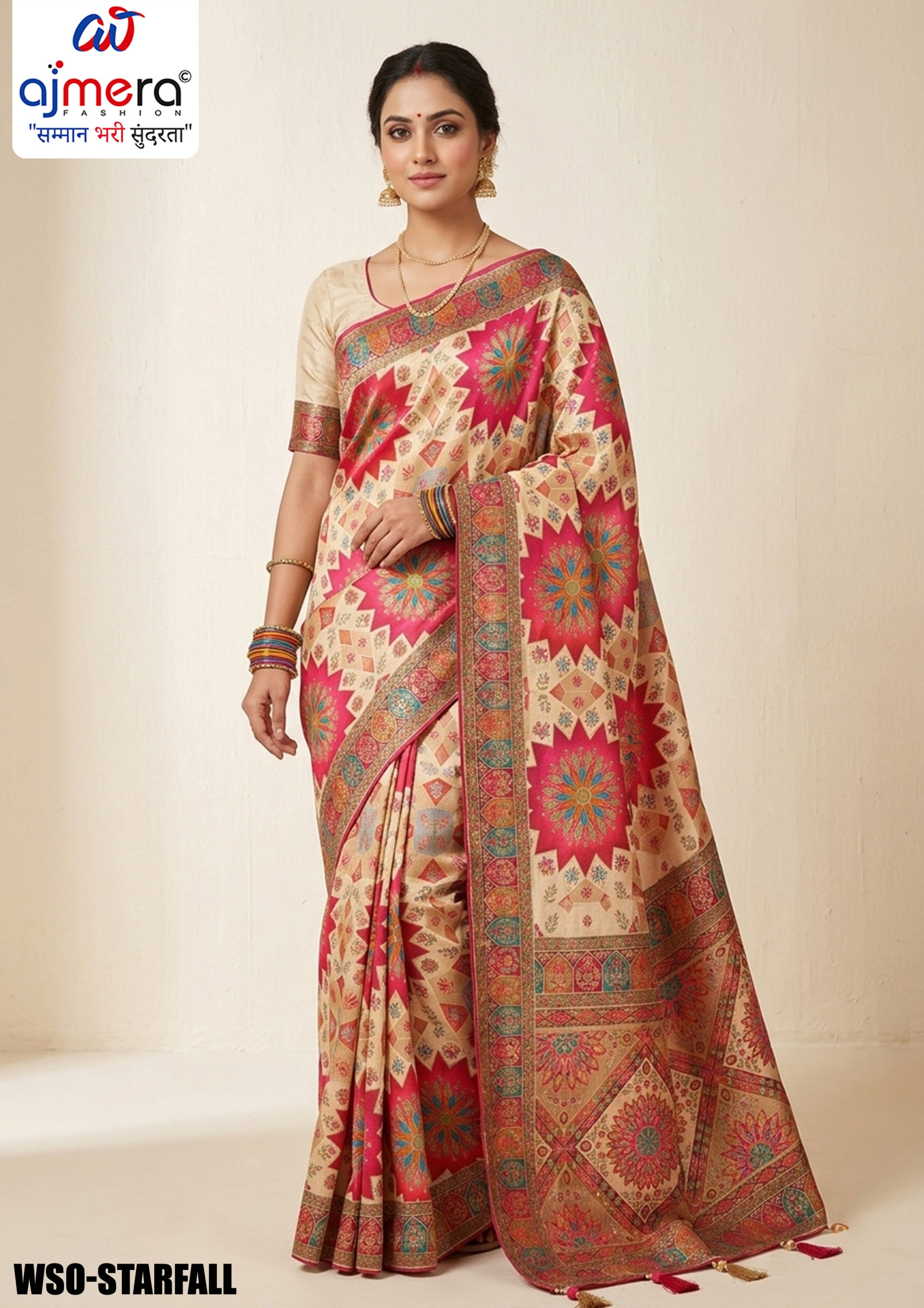 Heritage Touch Jacquard Silk Saree With Blouse Piece | WSO-STARFALL