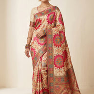 Heritage Touch Jacquard Silk Saree With Blouse Piece | WSO-STARFALL