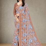 Classic Printed Saree without Blouse for Timeless Traditional Style | CAS-SMART SILK