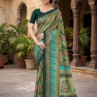 Stylish Printed Saree with Blouse Piece for Traditional Celebrations  | VER-BANJARAN-44228