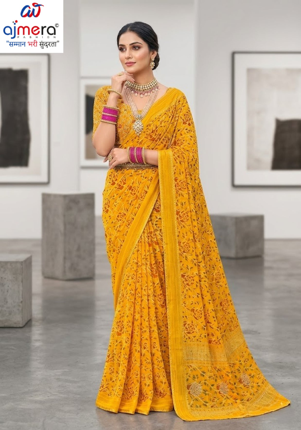 Trendy Printed Saree with Blouse Piece for Women’s Ethnic Wardrobe  | VDT-DISCO-7