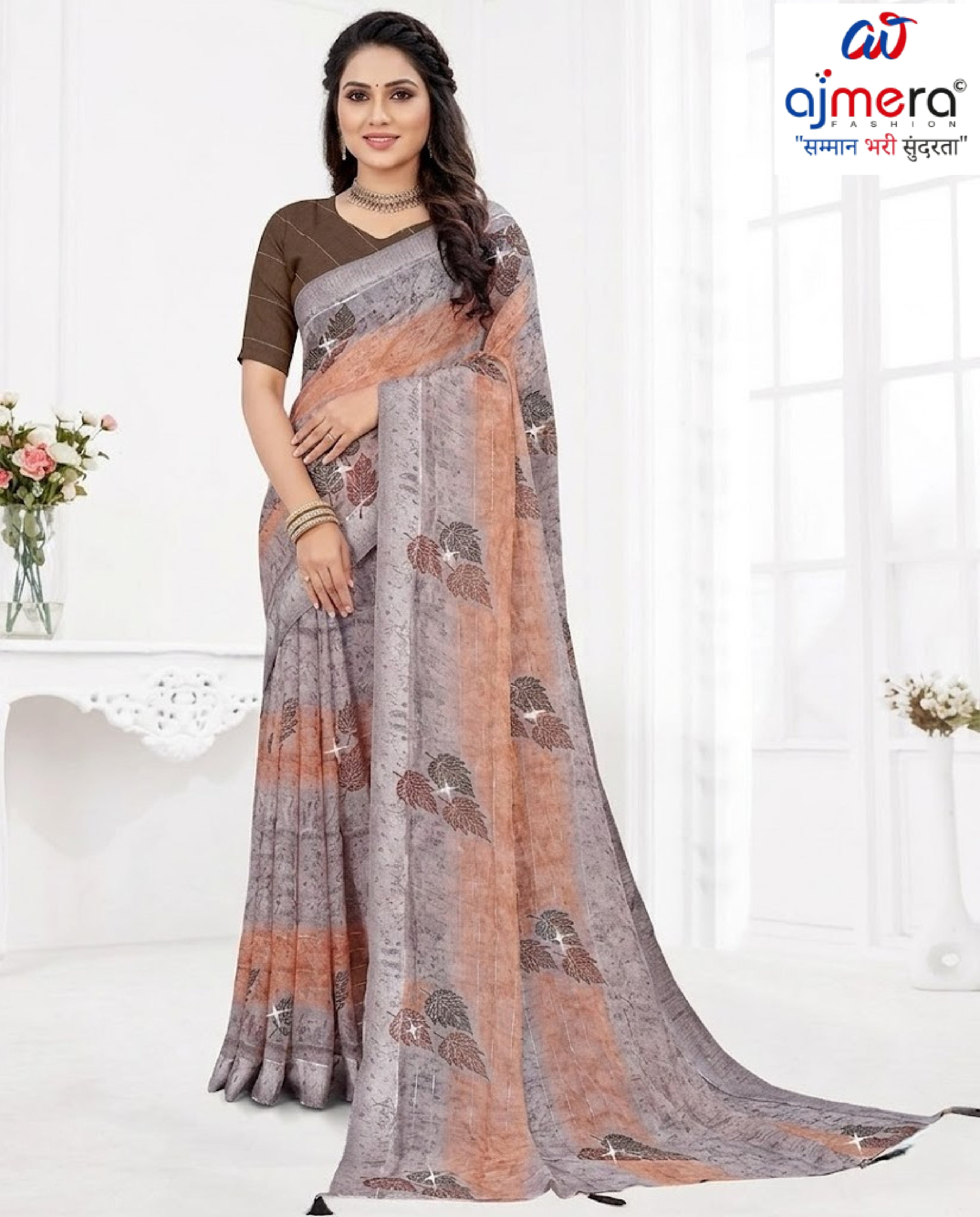 Classic Printed Saree with Blouse Piece for Timeless Traditional Style  | TTS-DHANUSHA