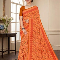 Chic Printed Saree with Blouse Piece for Sophisticated Ethnic Style | GPT-DHAMAKEDAR-4