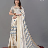 Apricot Linen Saree with Blouse for Premium Ethnic and Designer Wear | ALL-APRICOT-439