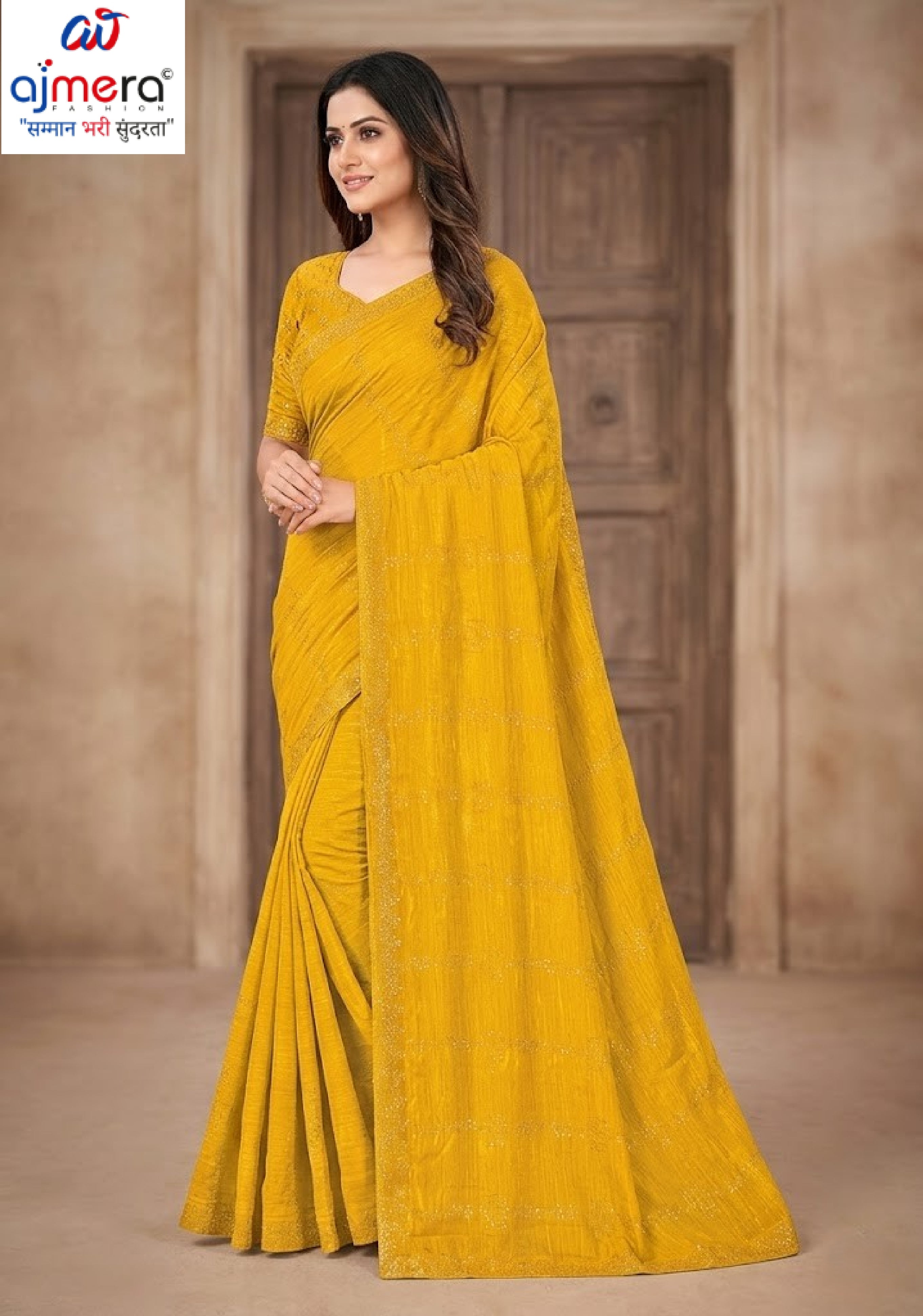 Fandy Embroidery Dyed Matching Saree with Blouse Piece for Premium Ethnic and Traditional Wear | RAL-ISHIKA-1