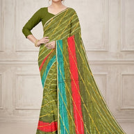 Premium Printed Saree with Matching Blouse Piece for Ethnic Elegance  | CAS-ANOKHEE