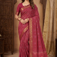 Silk Digital Printed Saree with Blouse Piece for Premium Ethnic and Traditional Wear | STG-PALAR