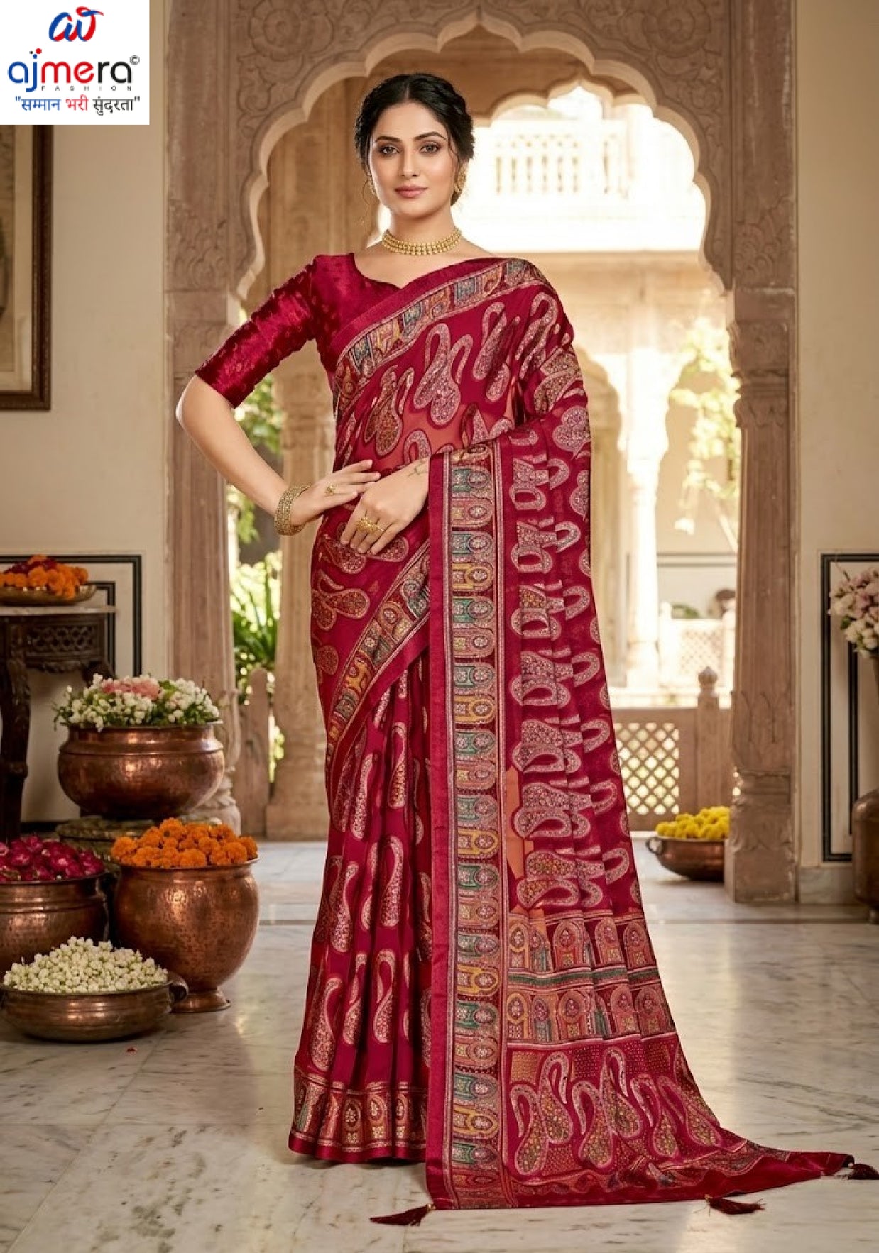 Chic Printed Saree with Blouse Piece for Sophisticated Ethnic Style  | RDD-VISHAKHA VOL-03