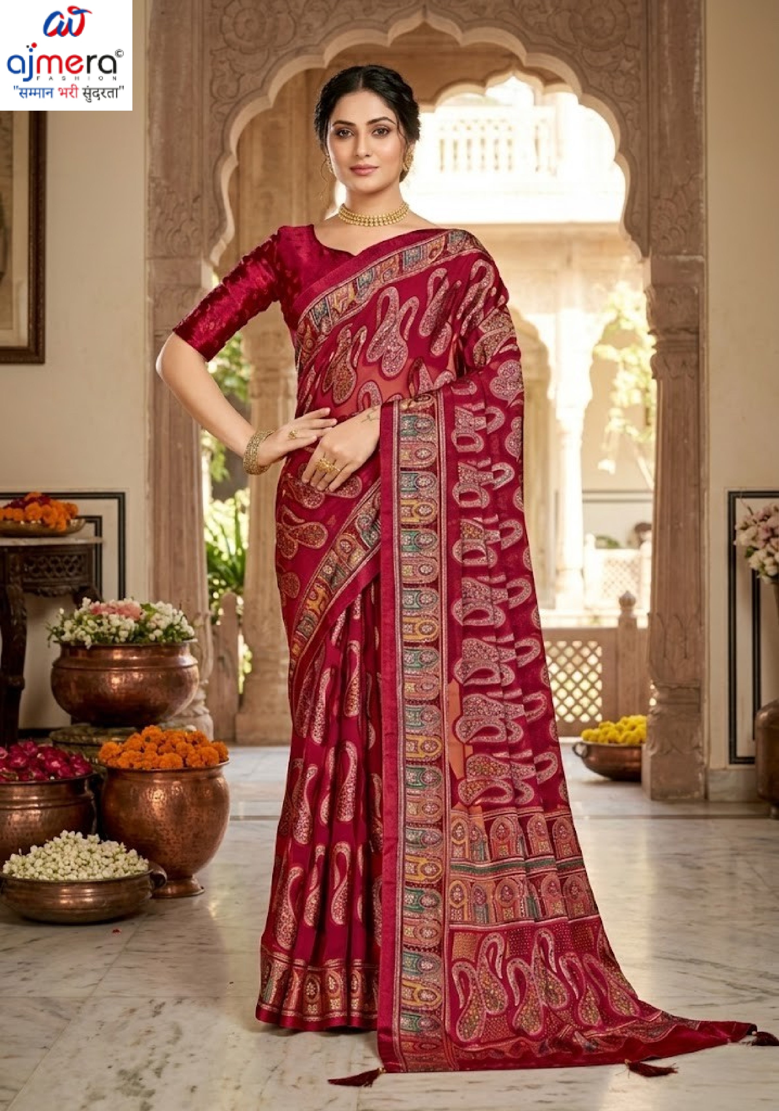Chic Printed Saree with Blouse Piece for Sophisticated Ethnic Style  | RDD-VISHAKHA VOL-03