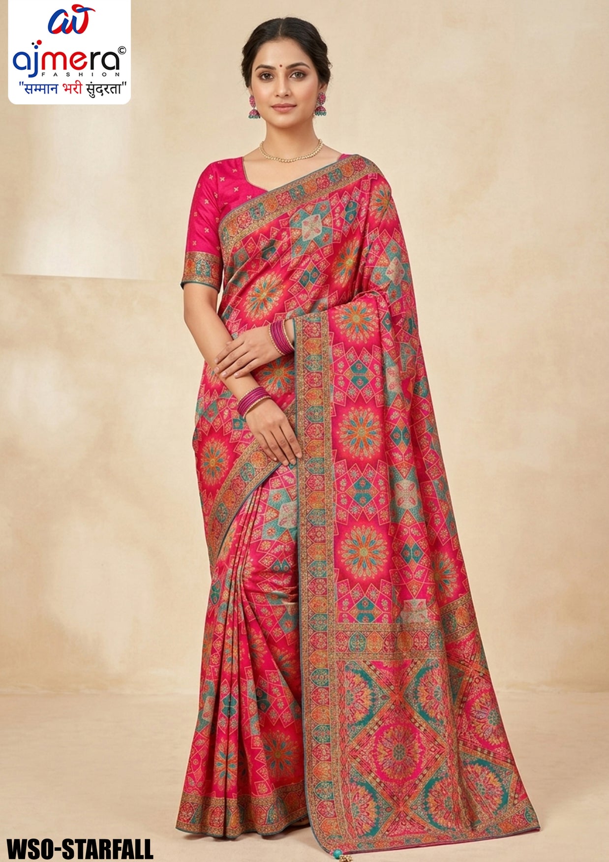Heritage Touch Jacquard Silk Saree With Blouse Piece | WSO-STARFALL