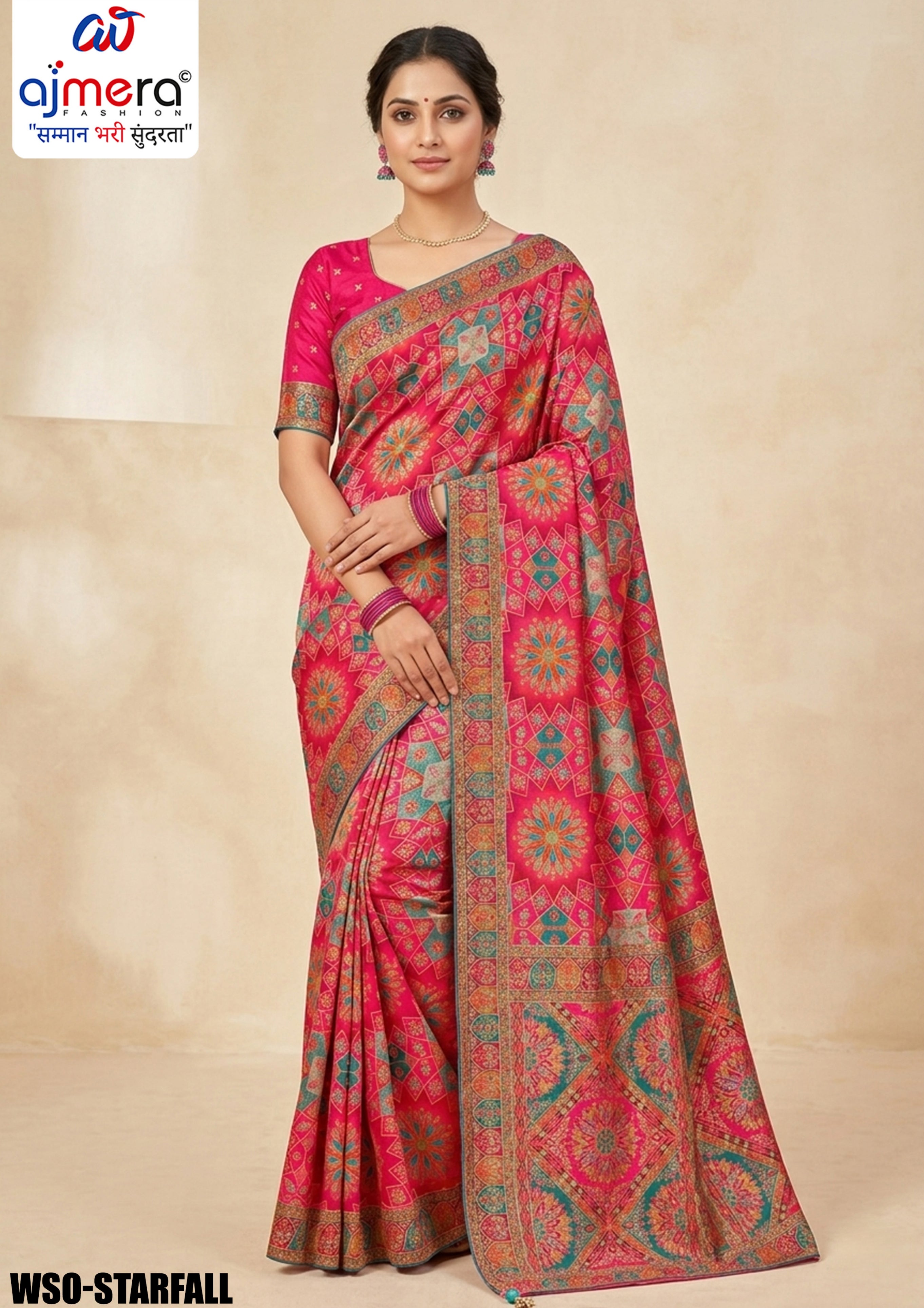 Heritage Touch Jacquard Silk Saree With Blouse Piece | WSO-STARFALL