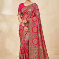 Heritage Touch Jacquard Silk Saree With Blouse Piece | WSO-STARFALL