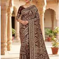 Classic Printed Saree with Blouse Piece for Timeless Traditional Style  | SSR-CALVIN