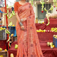 Designer Printed Saree with Blouse Piece for Special Occasions | PRM-PARI