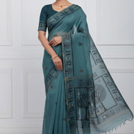 Woven Rapier Silk Matching Saree With Blouse Piece | DS-COTTON SILK