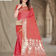 Luxury Jacquard Silk Saree with Blouse Piece for Wedding & Party Wear | TUL-MALBARI SILK VOL-41