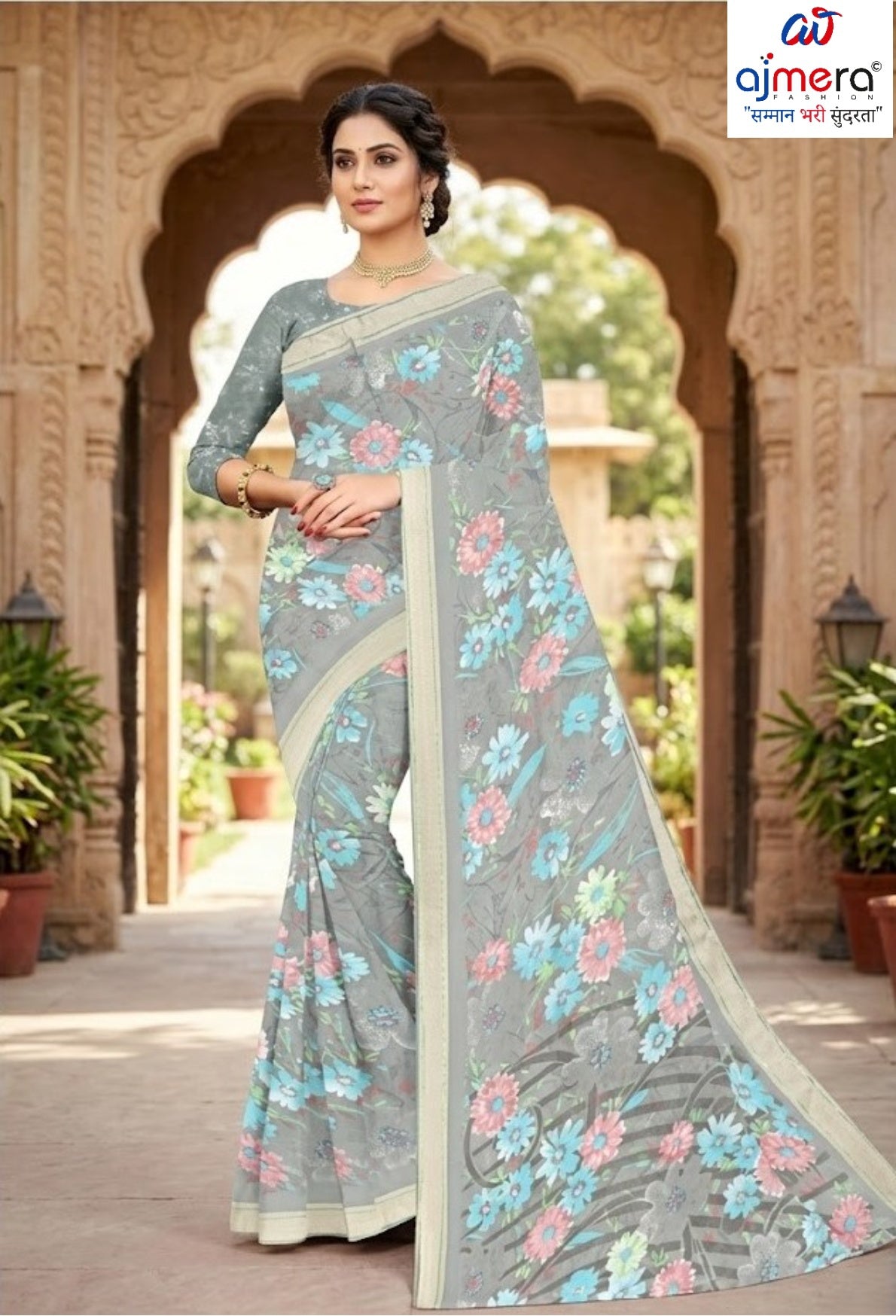 Trendy Printed Saree with Blouse Piece for Women’s Ethnic Wardrobe | SSR-YUKTI-A