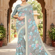 Trendy Printed Saree with Blouse Piece for Women’s Ethnic Wardrobe | SSR-YUKTI-A