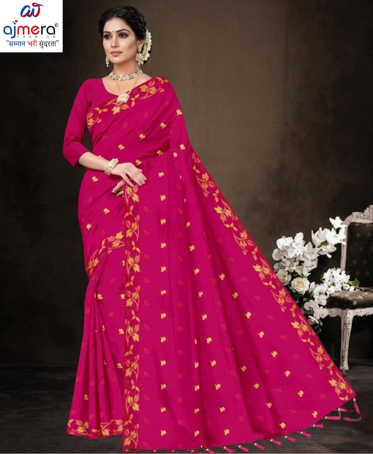 Cotton Saree with Without Blouse for Premium Ethnic and Traditional Wear | PJA-MEHAR