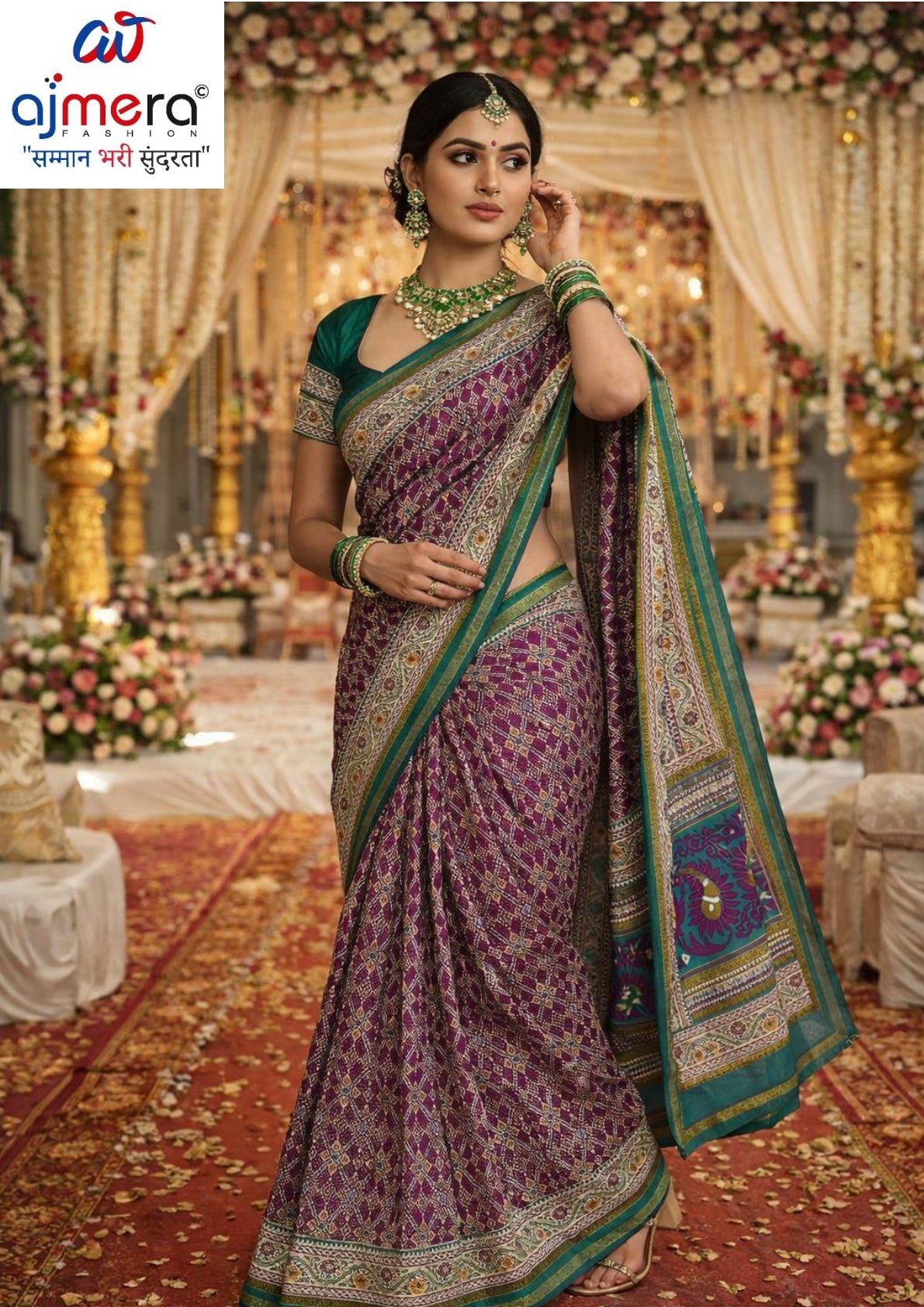 Graceful Printed Saree with Blouse Piece for Modern Ethnic Fashion | RMF-BRIDAL VOL-4