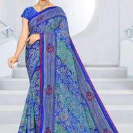 Contemporary Printed Saree with Blouse Piece for Premium Wear  | SNR-JYOTI