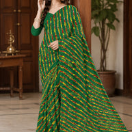 Zomato Print Loose Saree with Blouse for Premium Ethnic and Traditional Wear | CAS-SAWARIYA