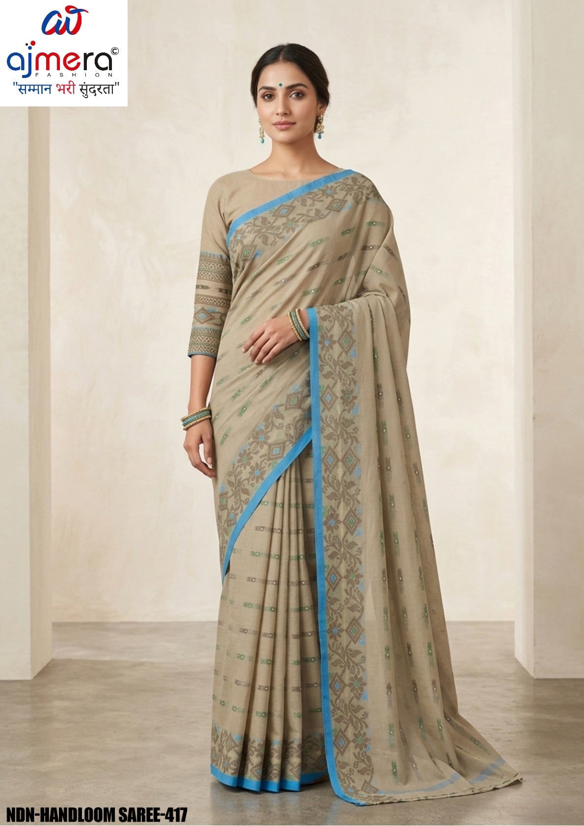 Fancy Cotton Saree with Without Blouse for Premium Ethnic and Traditional Wear | NDN-HANDLOOM SAREE-417