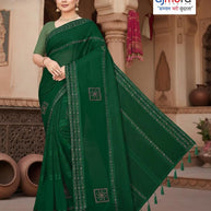 Dyed Matching Saree B2B Supplier with Blouse Piece for Premium Ethnic and Traditional Wear | RAL-CITY PALACE