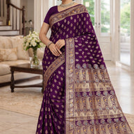 Artisan Craft Jacquard Silk Saree With Blouse Piece | TUL-CLEAR SILK VOL-15