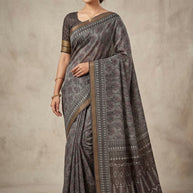 Digital Print Silk Saree with Blouse Piece for Premium Ethnic and Traditional Wear | STG-KRIYA